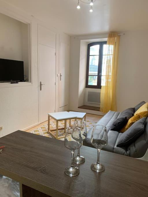Aubenas : Beau Studio, Proche Du Chateau Luaran gambar